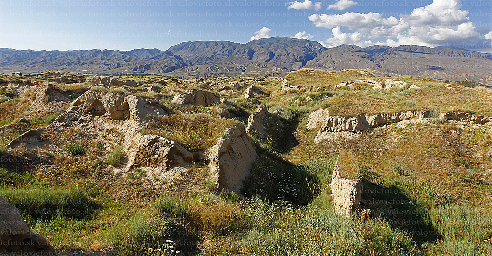 1 Ruiny mesta Pendžikent 5.- 8. st.