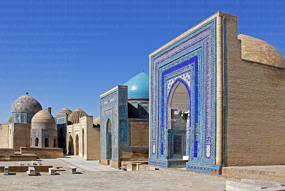 15 Samarkand -  Shaki Zinda,mauzóleum Timurových príbuzných